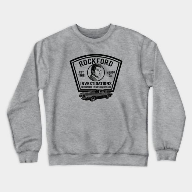 Jim Rockford Private Investigator Crewneck Sweatshirt by Alema Art